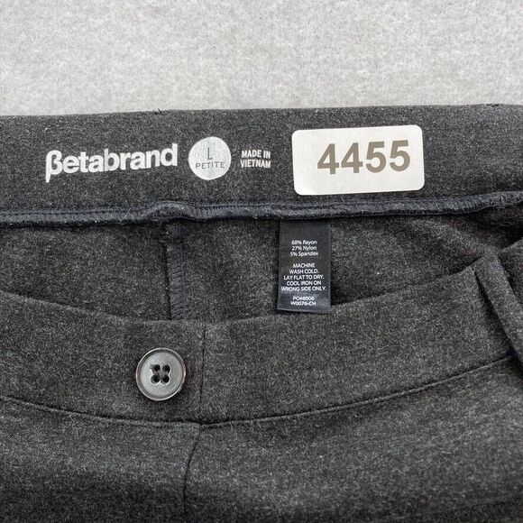 Betabrand Women's Size LP Gray Super Stretch Dress Pants Yoga‎ Wear Mid Rise - Picture 4 of 9